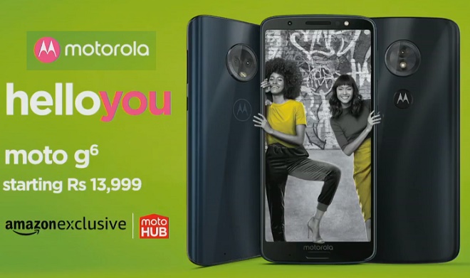 India Desire : Buy Moto G6 (3GB RAM, 32GB ) At Rs 10999 From Amazon + Extra 10% HDFC Discount [Regular Price Rs 13999]